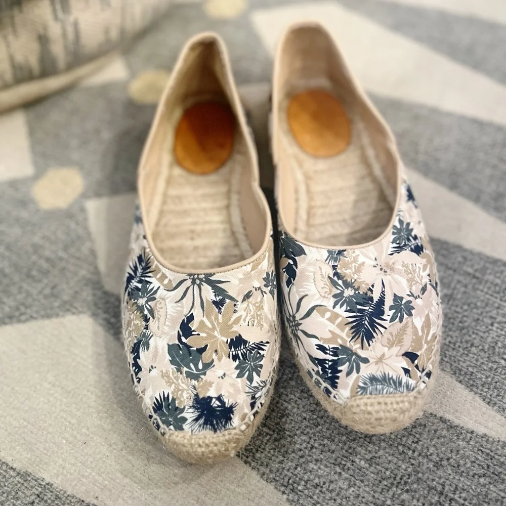 rag & bone Georgie Printed Cotton Espadrille, Botanical
